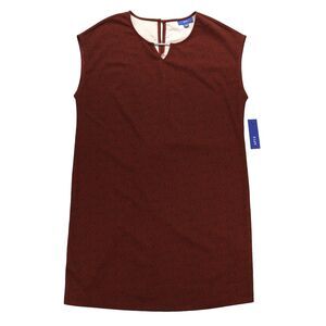 Apt 9 Women’s Large Red Speckled Sleeveless Shift Midi Dress NWT